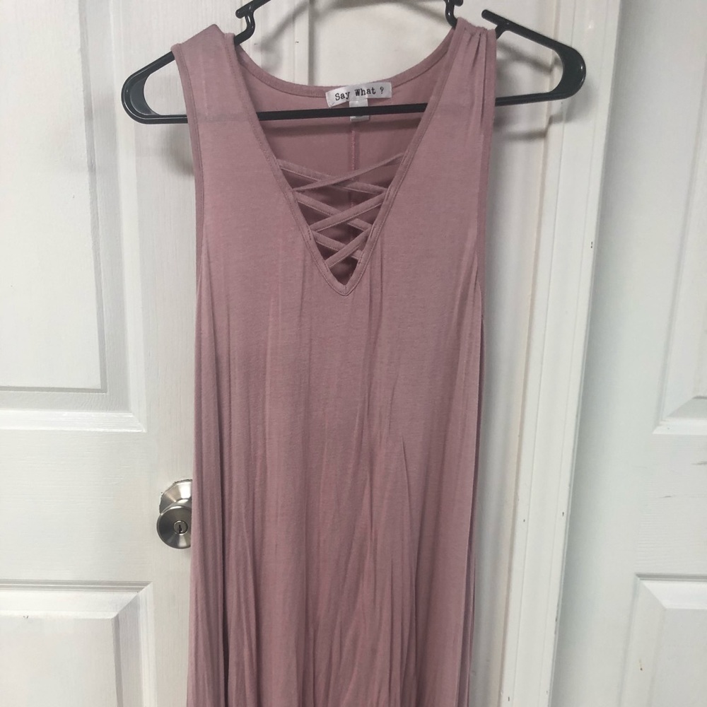 Pink shift dress